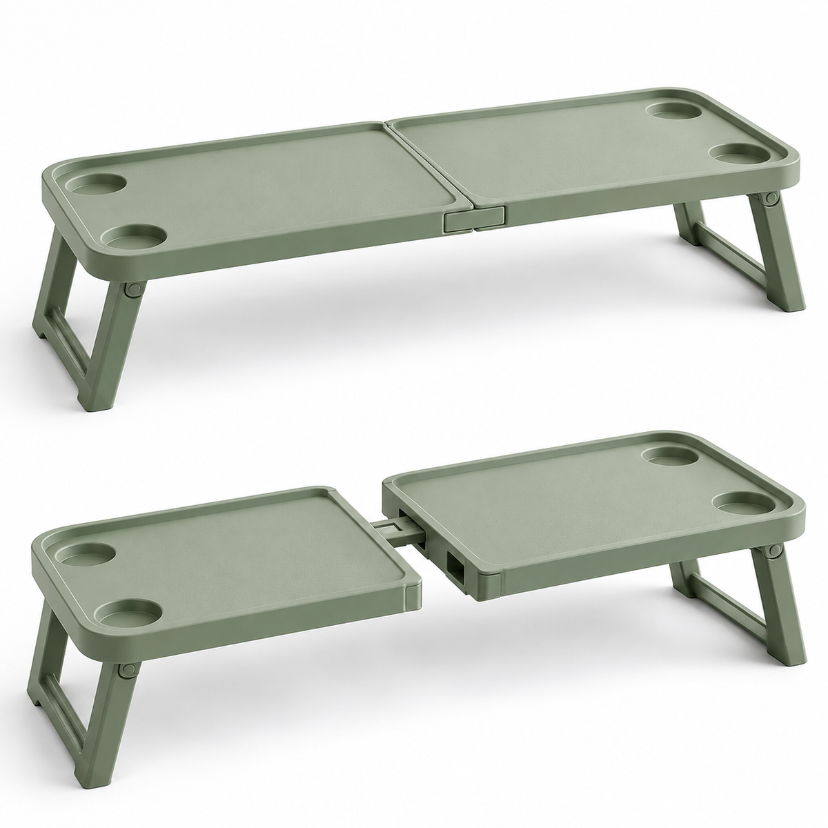Modular Connect-and-Split Bed Tray Set