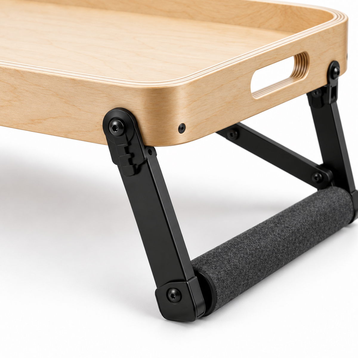 Multi-Height Adjustable Wooden Tray Table