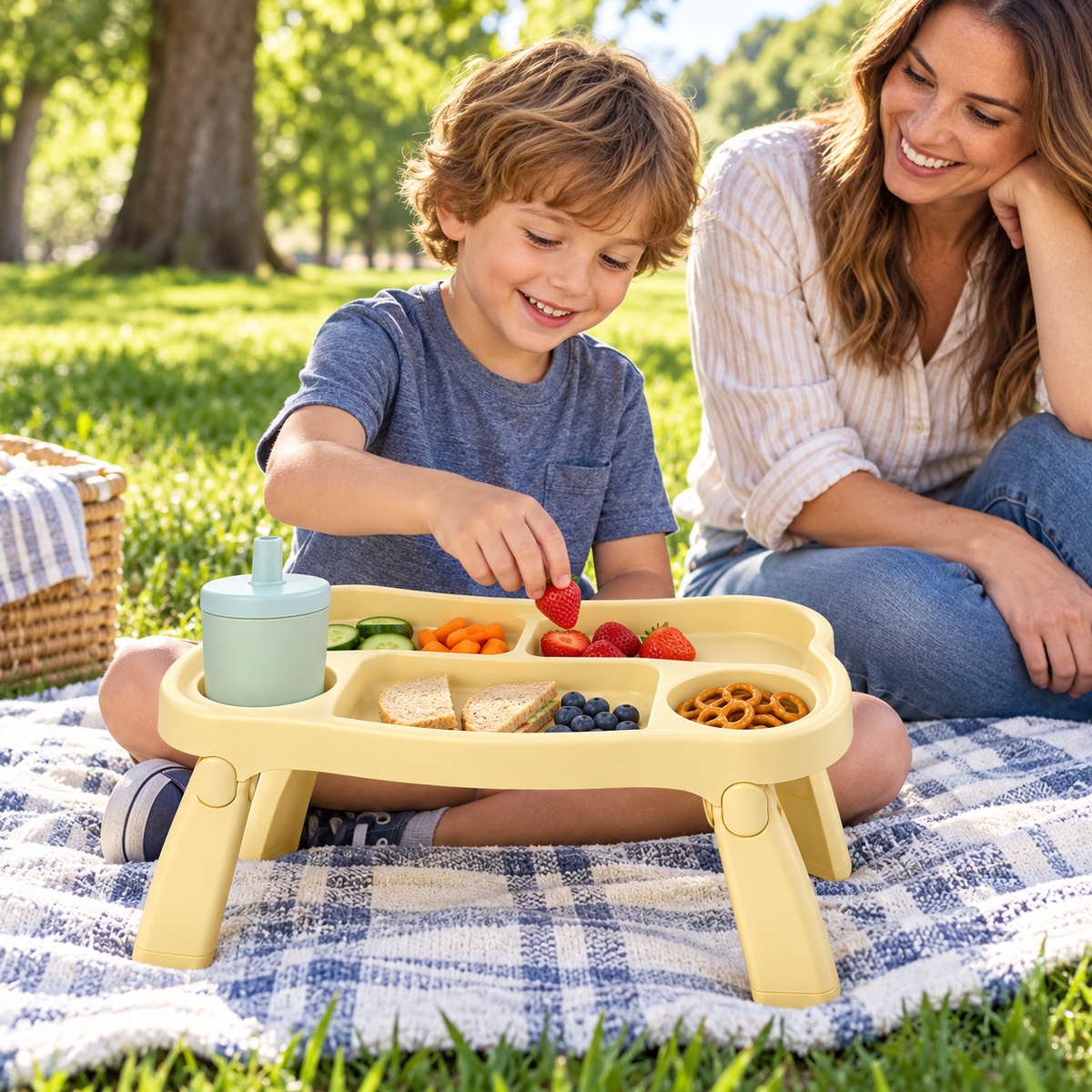 Kids' Spill-Proof Divided Tray Table